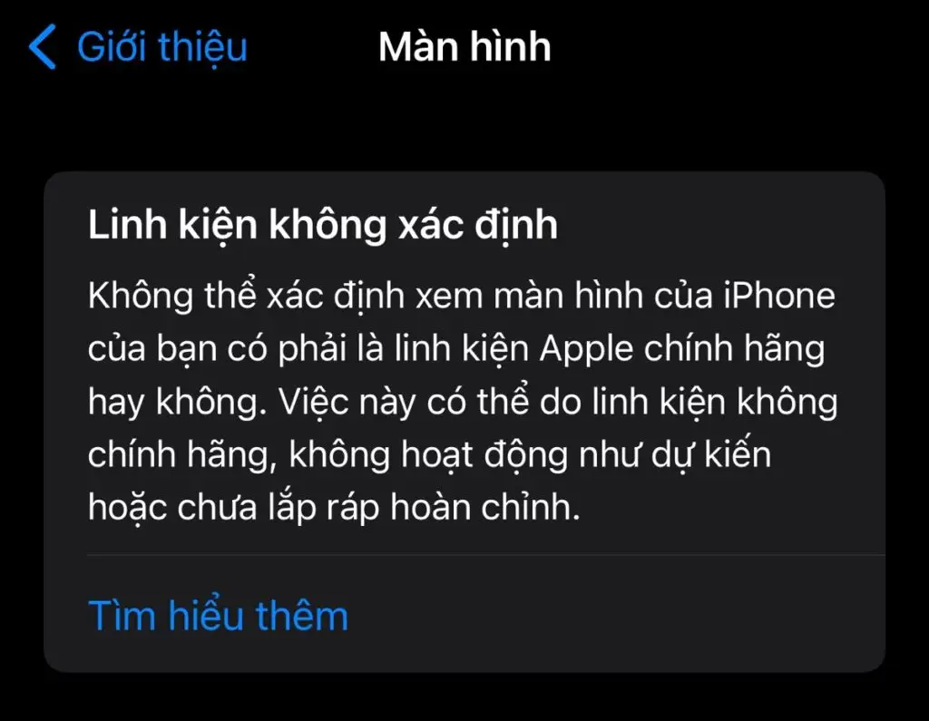 man hinh iphone linh kien khong xac dinh